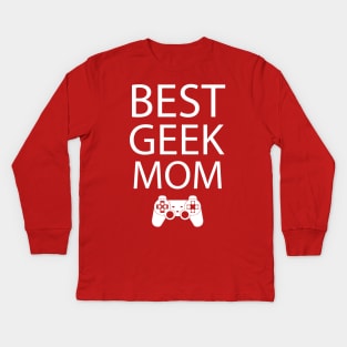 Best geek mom Kids Long Sleeve T-Shirt